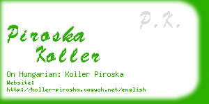 piroska koller business card